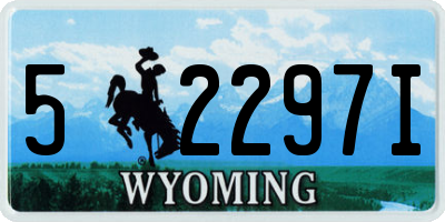 WY license plate 52297I