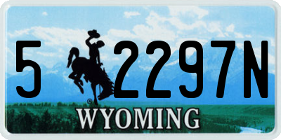 WY license plate 52297N