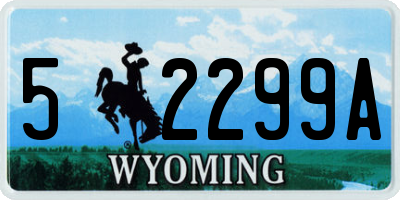WY license plate 52299A