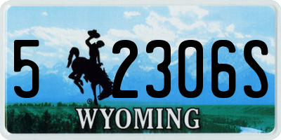 WY license plate 52306S