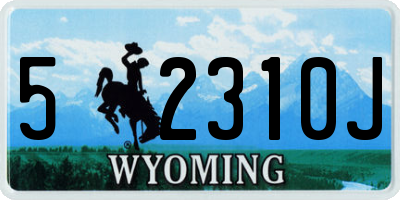 WY license plate 52310J