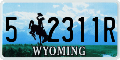 WY license plate 52311R