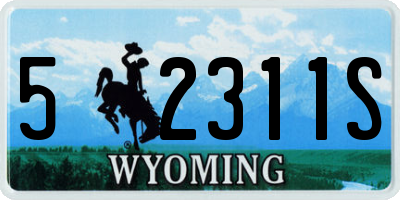 WY license plate 52311S