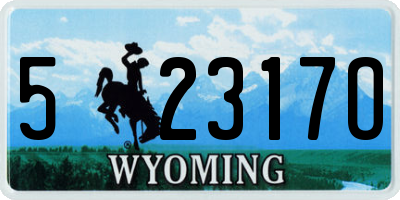 WY license plate 52317O