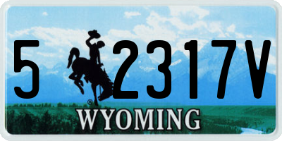 WY license plate 52317V
