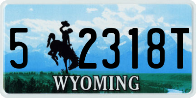 WY license plate 52318T