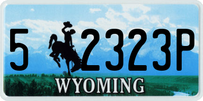 WY license plate 52323P