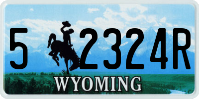 WY license plate 52324R