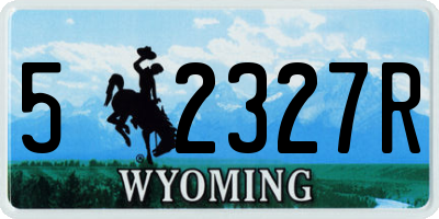 WY license plate 52327R