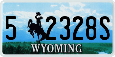 WY license plate 52328S