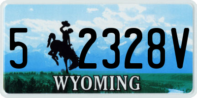 WY license plate 52328V