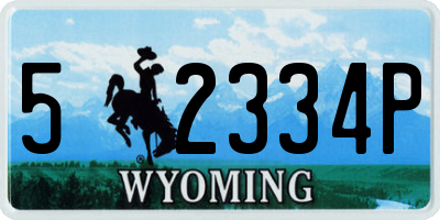 WY license plate 52334P