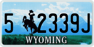 WY license plate 52339J