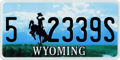 WY license plate 52339S