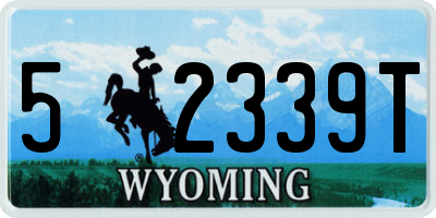 WY license plate 52339T