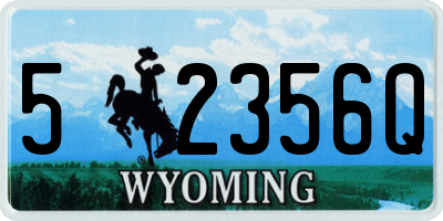 WY license plate 52356Q