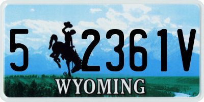 WY license plate 52361V