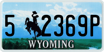 WY license plate 52369P