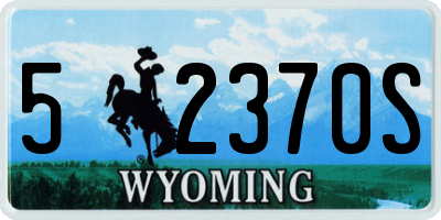 WY license plate 52370S