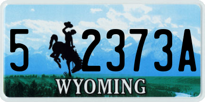 WY license plate 52373A