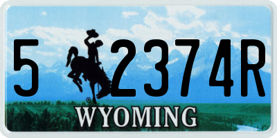 WY license plate 52374R