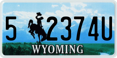 WY license plate 52374U