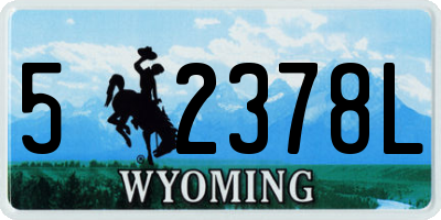 WY license plate 52378L