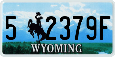 WY license plate 52379F
