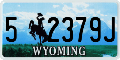 WY license plate 52379J