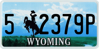 WY license plate 52379P