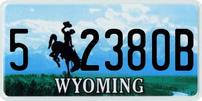 WY license plate 52380B