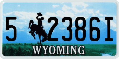WY license plate 52386I