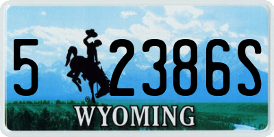 WY license plate 52386S