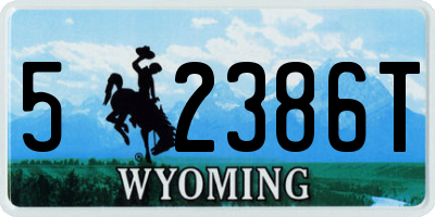 WY license plate 52386T