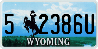 WY license plate 52386U