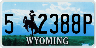 WY license plate 52388P