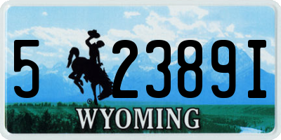 WY license plate 52389I