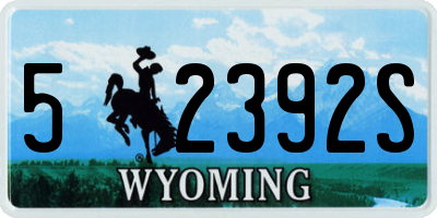 WY license plate 52392S
