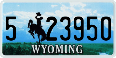 WY license plate 52395O