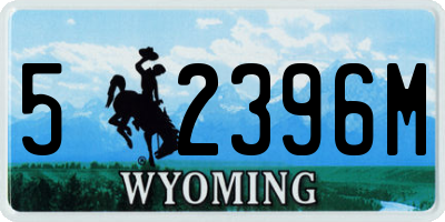 WY license plate 52396M