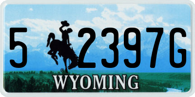 WY license plate 52397G