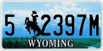 WY license plate 52397M