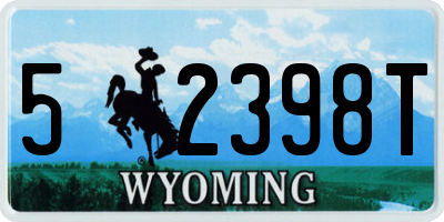 WY license plate 52398T