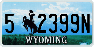 WY license plate 52399N