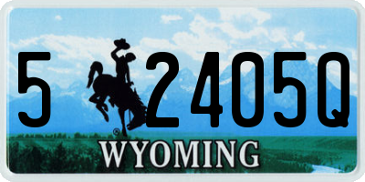 WY license plate 52405Q