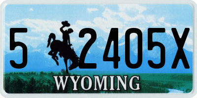 WY license plate 52405X