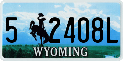 WY license plate 52408L