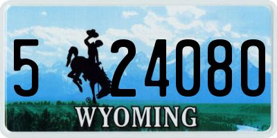 WY license plate 52408O