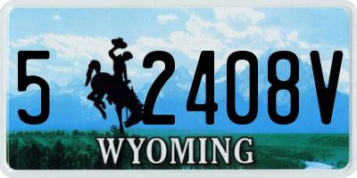 WY license plate 52408V