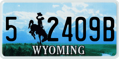 WY license plate 52409B